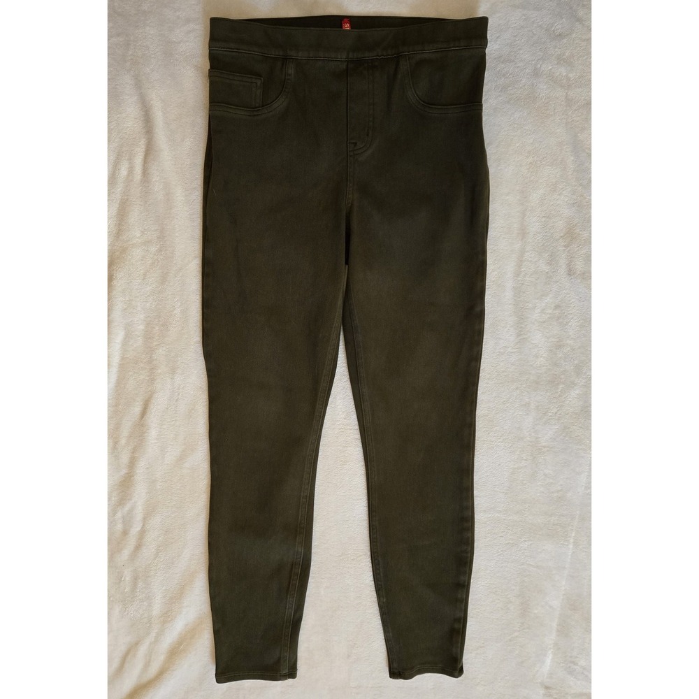 SPANX By Sara Blakely M/M Olive Green Twill Jean Leggings Women's Pants